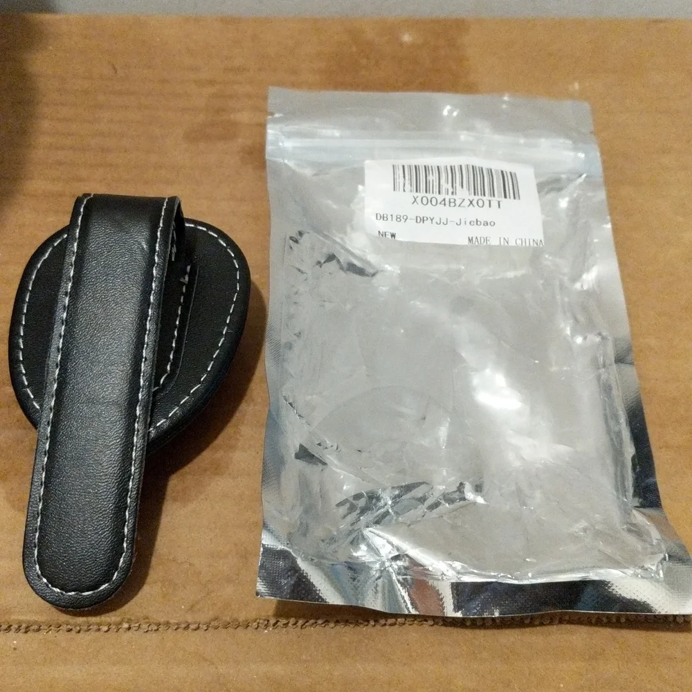 Black JAGUAR Sunglasses Glasses Night Driving Glasses Car Visor Clip 🆕